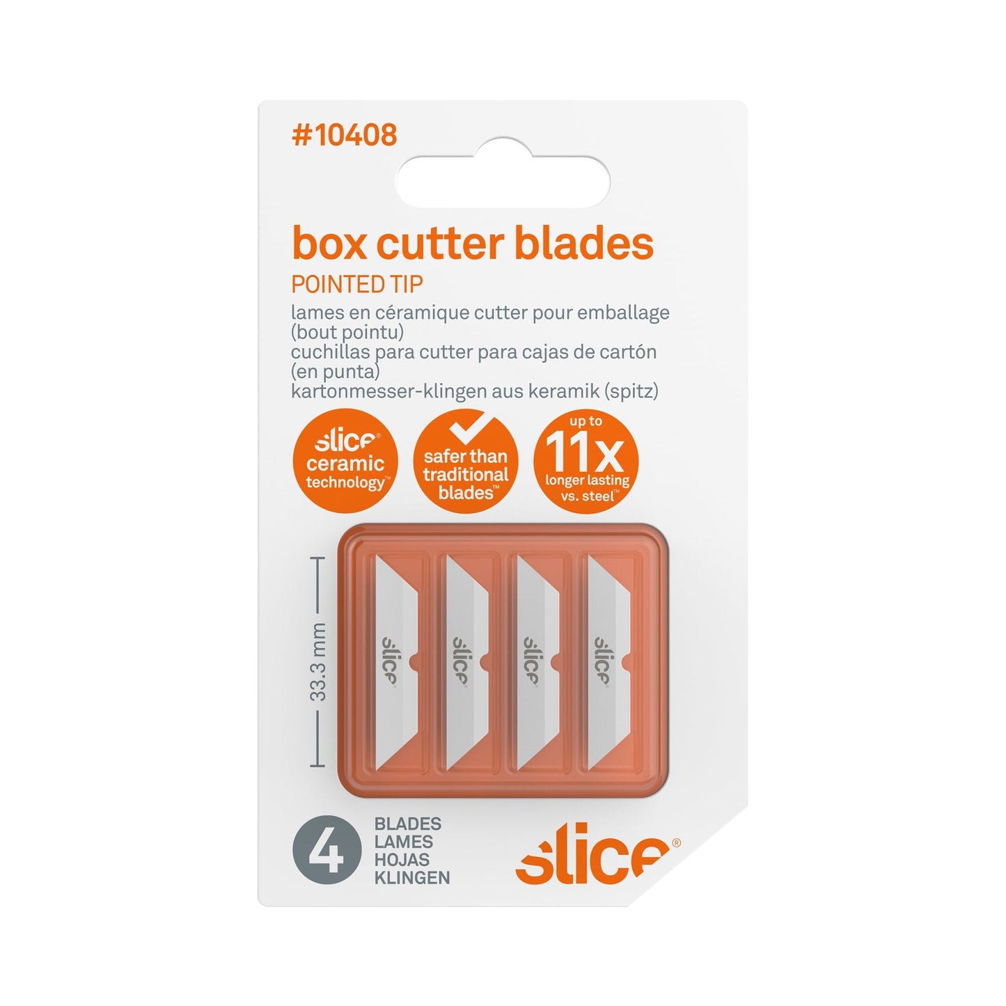 Cuchillas para cutter para cajas de cartón (en punta)