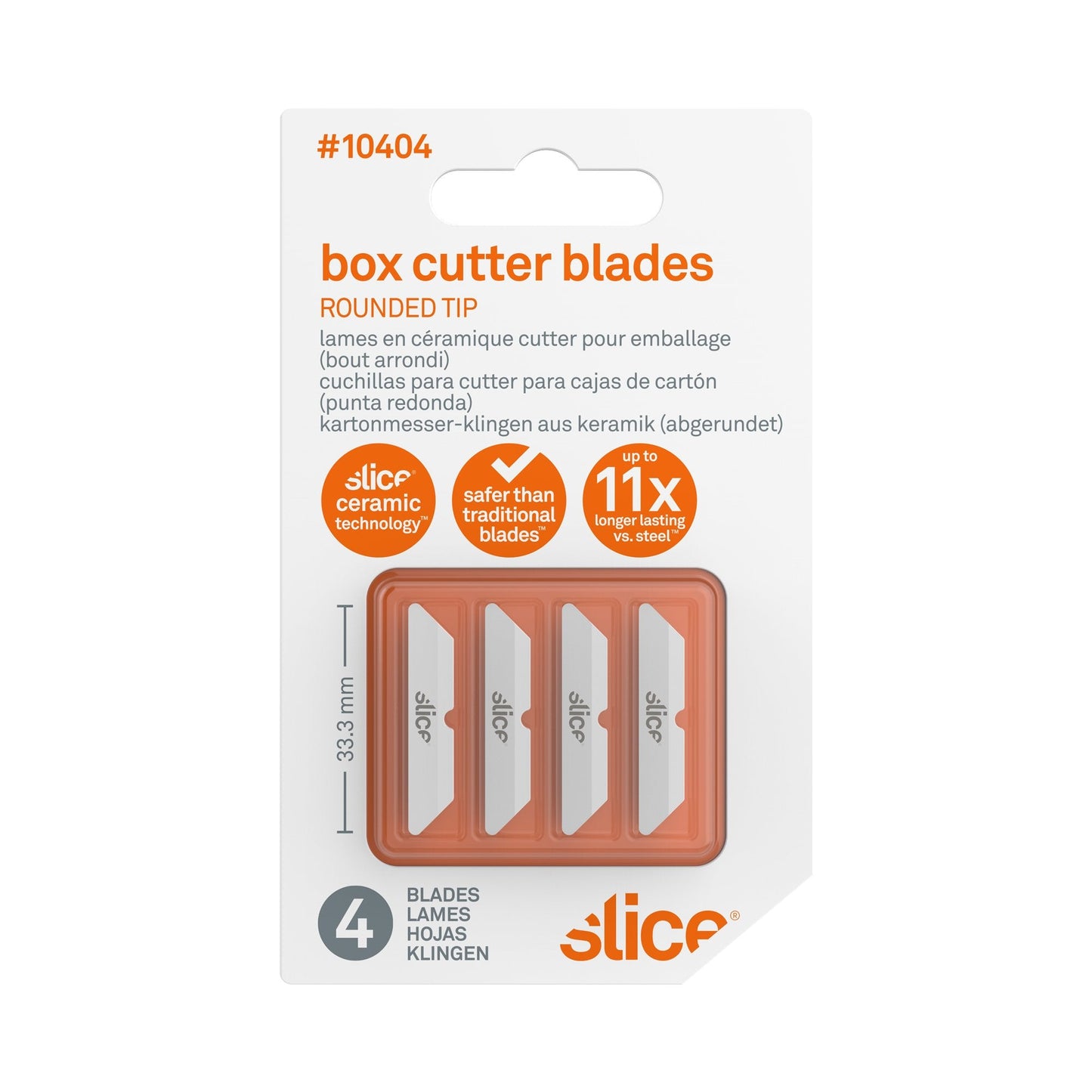 Cuchillas para cutter para cajas de cartón (punta redonda)